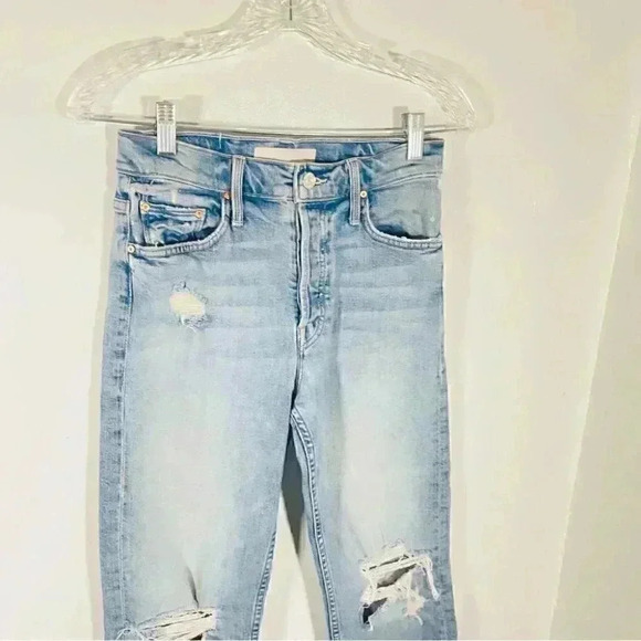 NEW MOTHER Denim The Tomcat Jeans The Confession Wash Distressed Retro Y2K 90s - Picture 3 of 9